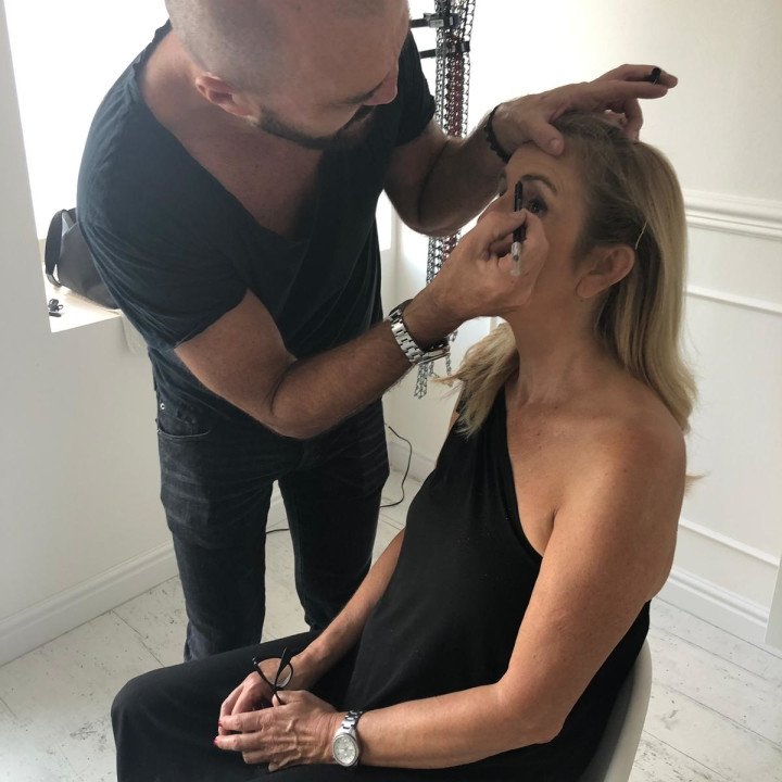 Marco Zita durante una fase di make up